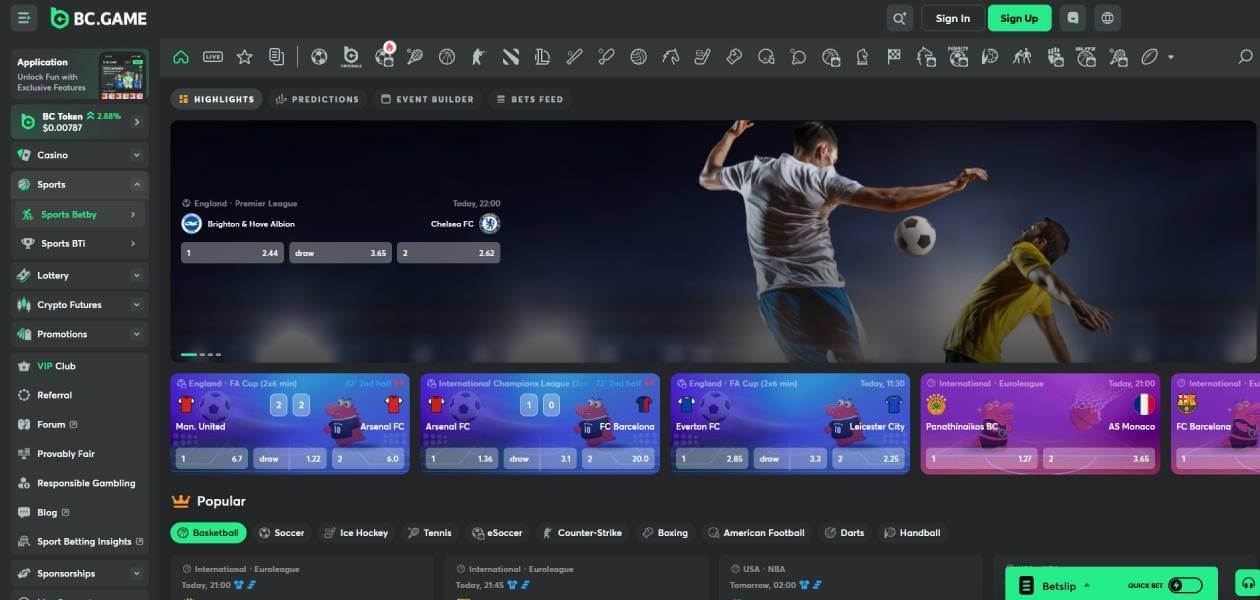 BC Game sports betting Uganda