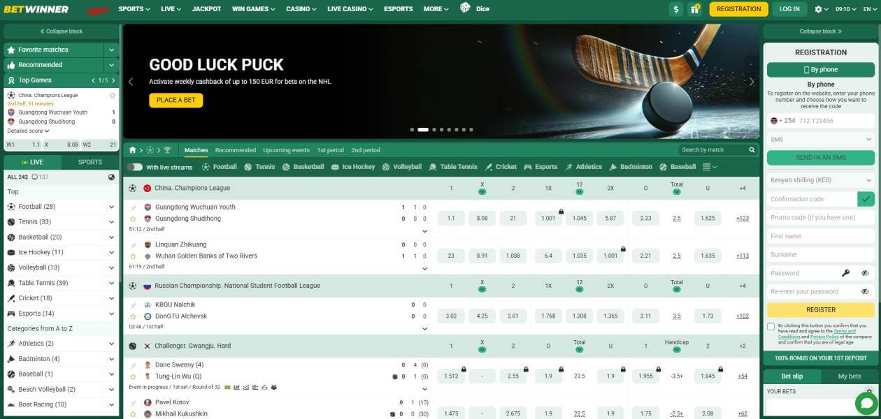 Betwinner sports betting Uganda