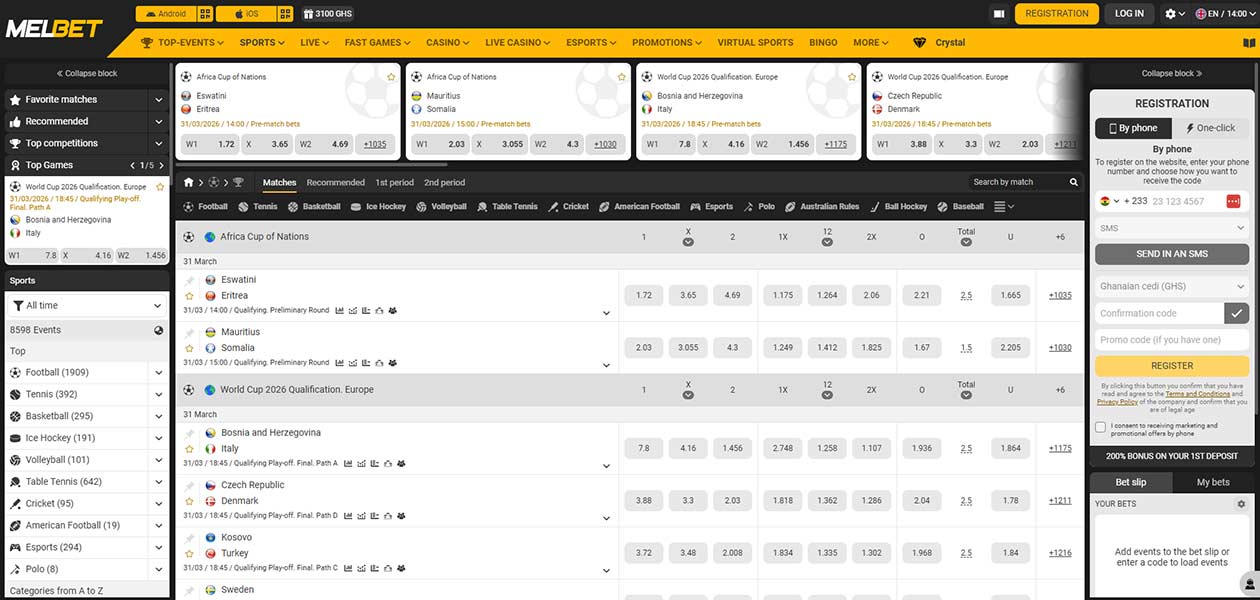 MELbet sports betting Uganda